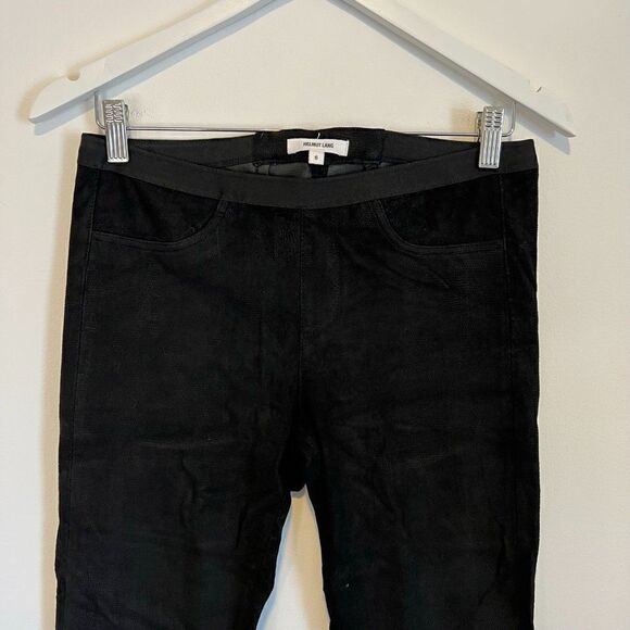 Helmut Lang Black Lamb Leather Low Rise Skinny Pants - Picture 4 of 10